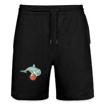 Dolphin Basketteur Basketteur - Short de jogging bio TRAINER Stanley/Stella unisexe - noir - Devant - Nik (191cm) & Marisol (170cm)