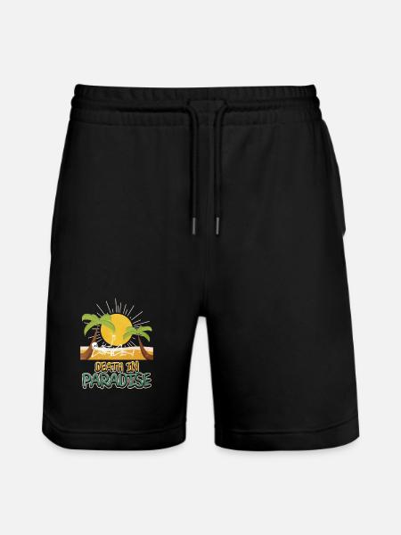 Death in Paradise – Skeleton Holiday Vibes - Stanley/Stella Trainer Unisex Organic Jogging Shorts - black