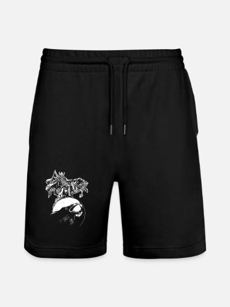 Vikinger på hesteryg på ravn i fuldmåne - Stanley/Stella Trainer økologiske unisex joggingshorts - sort