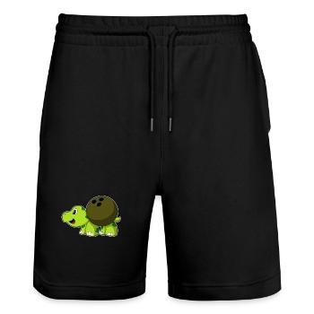 Tortue Bowling Boule de bowling - Short de jogging bio TRAINER Stanley/Stella unisexe - noir - Devant - Nik (191cm) & Marisol (170cm)