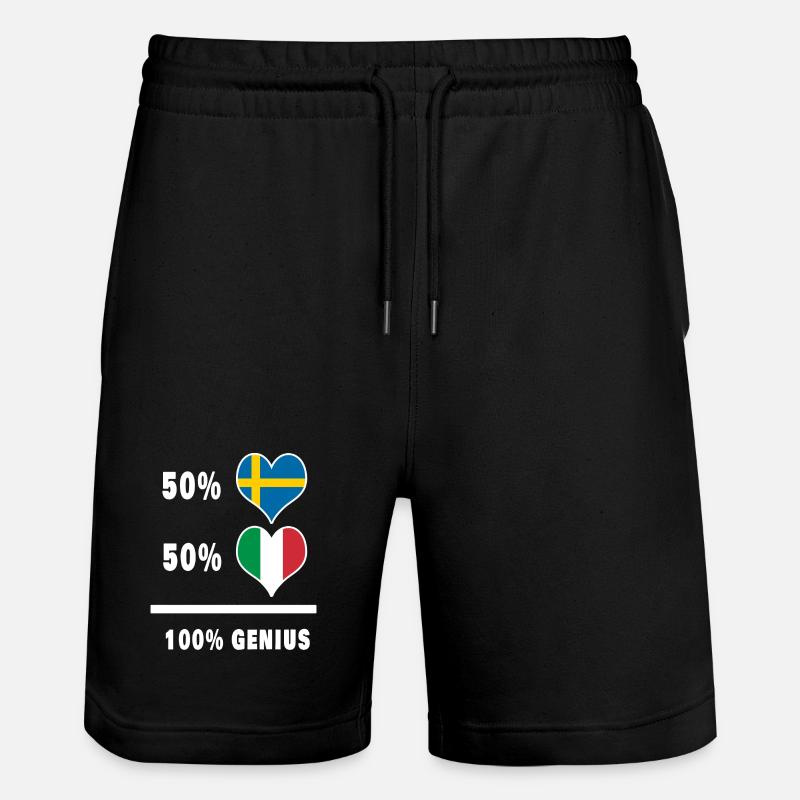 Italie et Suède Génie / present - Short de jogging bio TRAINER Stanley/Stella unisexe - noir