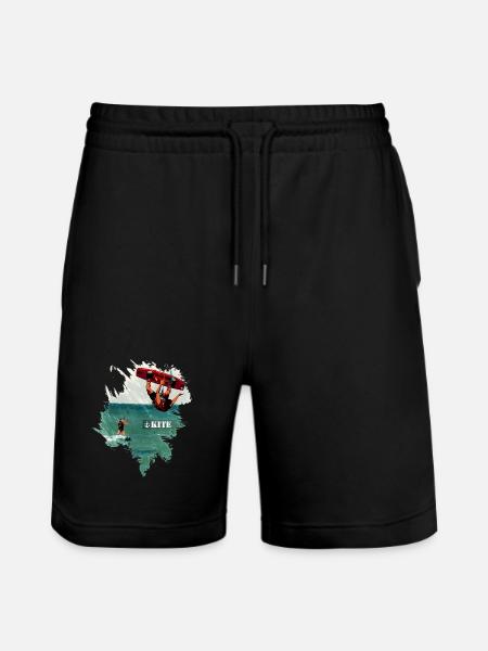 Kite Boarding | Kiting | Kite Surfing - Stanley/Stella Trainer Unisex Organic Jogging Shorts - black
