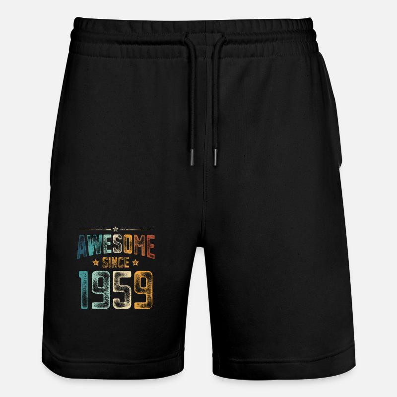 1959 Naissance Anniversaire Année de naissance - Short de jogging bio TRAINER Stanley/Stella unisexe - noir