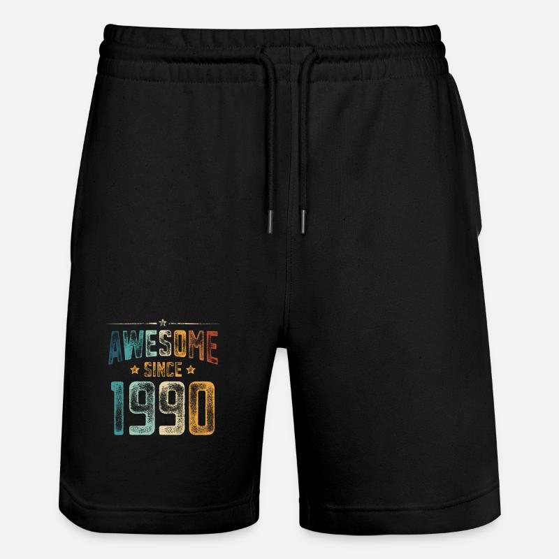 1990 Naissance Année de naissance - Short de jogging bio TRAINER Stanley/Stella unisexe - noir