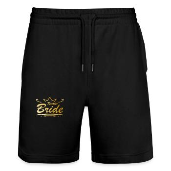 Équipe Bride Or - Short de jogging bio TRAINER Stanley/Stella unisexe - noir - Devant - Nik (191cm) & Marisol (170cm)