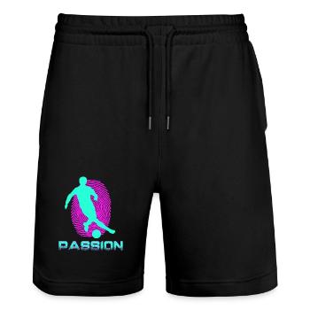 Football - Stanley/Stella Unisex Bio Joggingshorts Trainer  - Schwarz - Vorne - Nik (191cm) & Marisol (170cm)