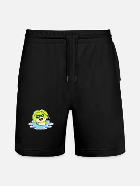 Frosch Sonnenbaden - Stanley/Stella Unisex Bio Joggingshorts Trainer - Schwarz