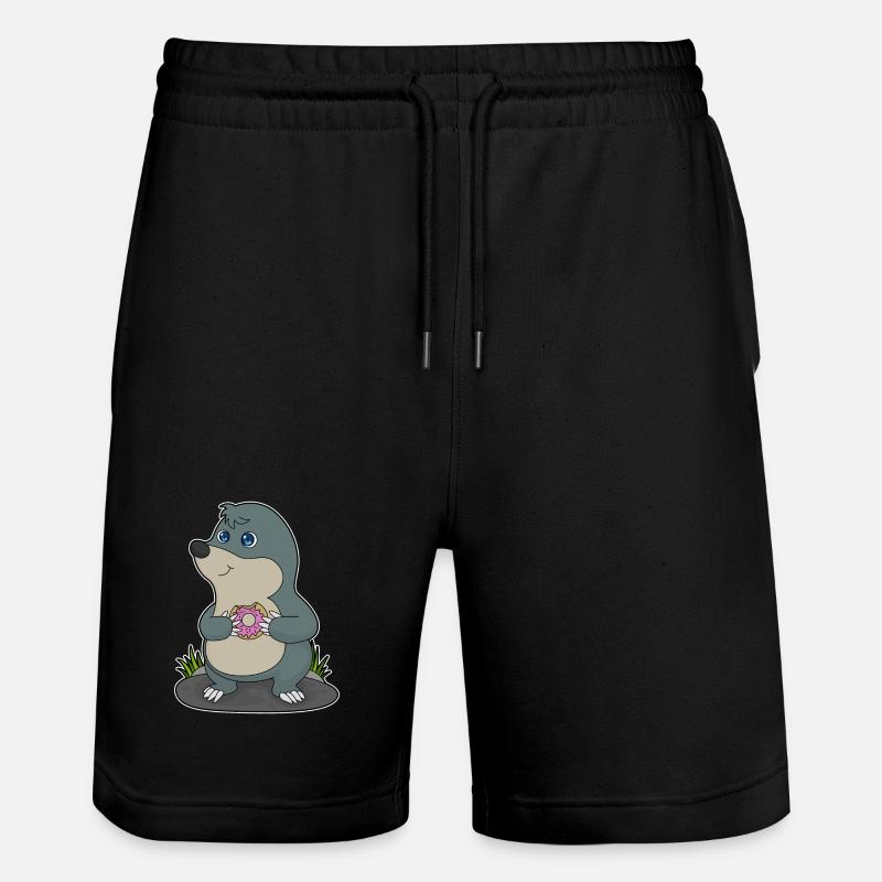 Mole Donut - Stanley/Stella Trainer Unisex Organic Jogging Shorts - black