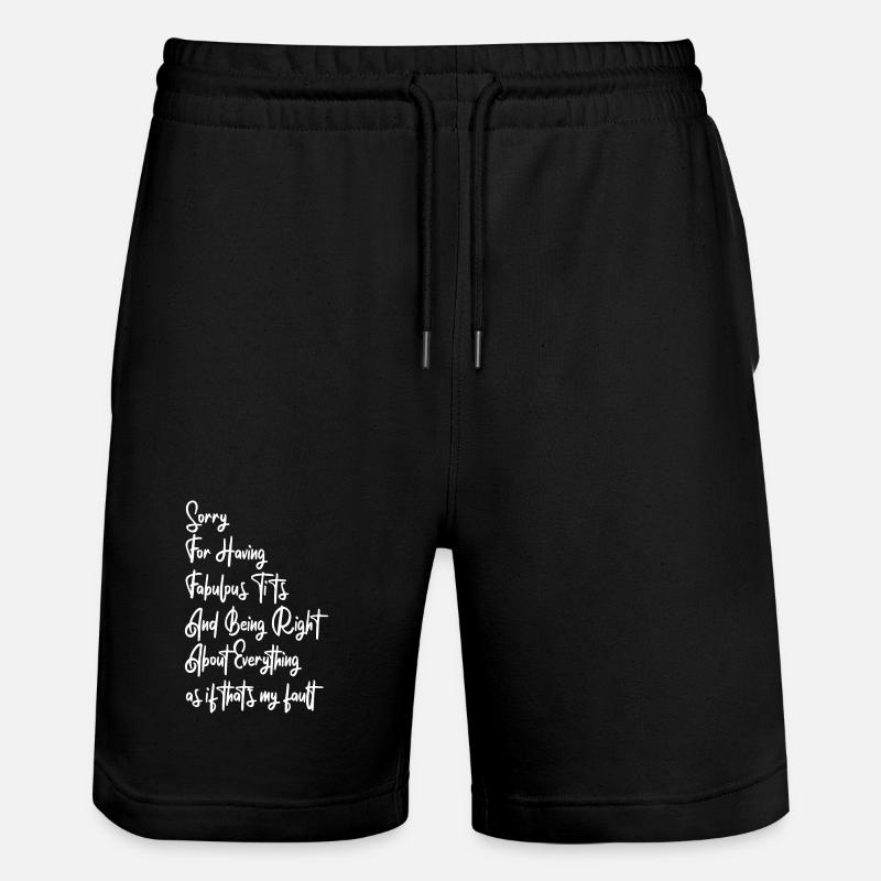 Désolé je suis fabuleux - Short de jogging bio TRAINER Stanley/Stella unisexe - noir
