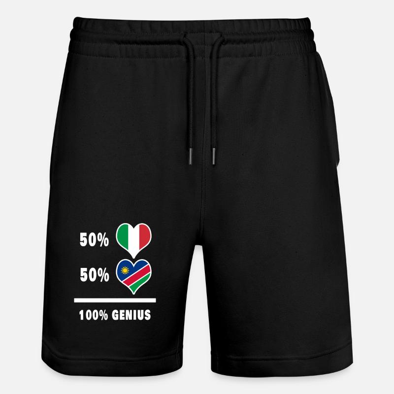 Brilliant Italien und Namibia / Geschenk - Stanley/Stella Unisex Bio Joggingshorts Trainer - Schwarz