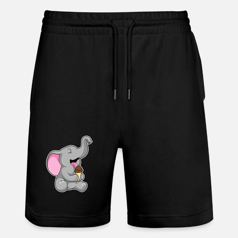 Glace gaufre éléphant - Short de jogging bio TRAINER Stanley/Stella unisexe - noir