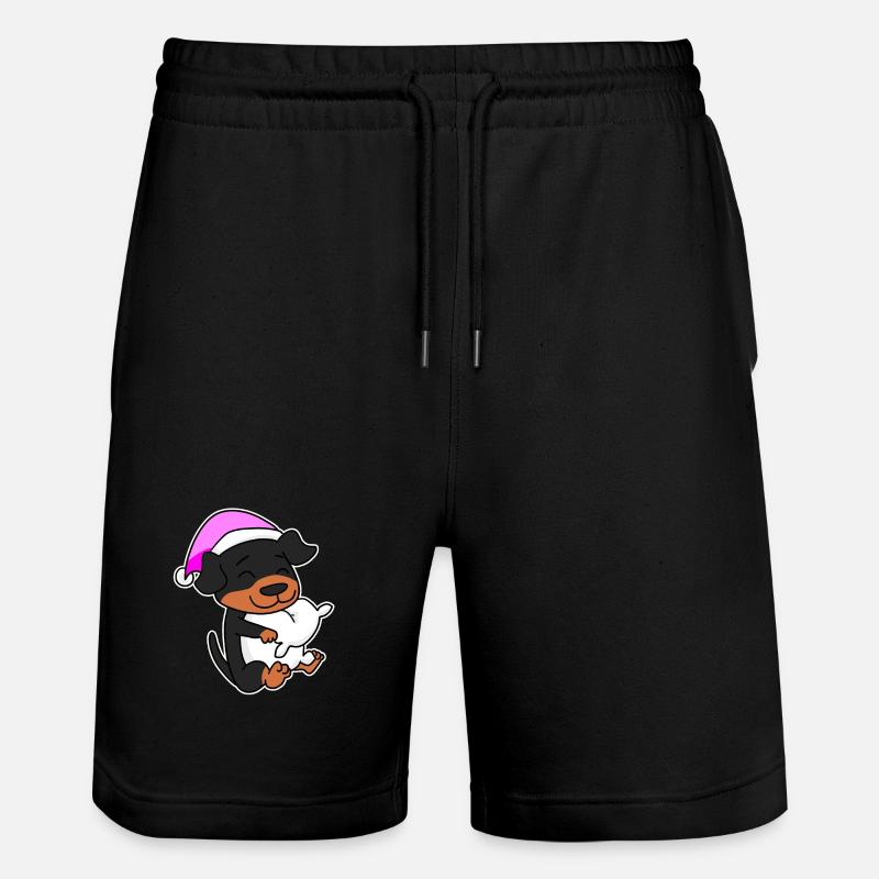 Hund Hunderasse Rottweiler - Stanley/Stella Unisex Bio Joggingshorts Trainer  - Schwarz