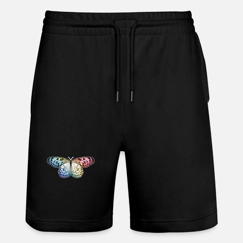 Schmetterling Regenbogen - Stanley/Stella Unisex Bio Joggingshorts Trainer  - Schwarz