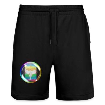 Rainbow Angel of Love Sonja Ariel von Staden - Stanley/Stella Trainer Unisex Organic Jogging Shorts - black - Front - Nik (191cm) & Marisol (170cm)