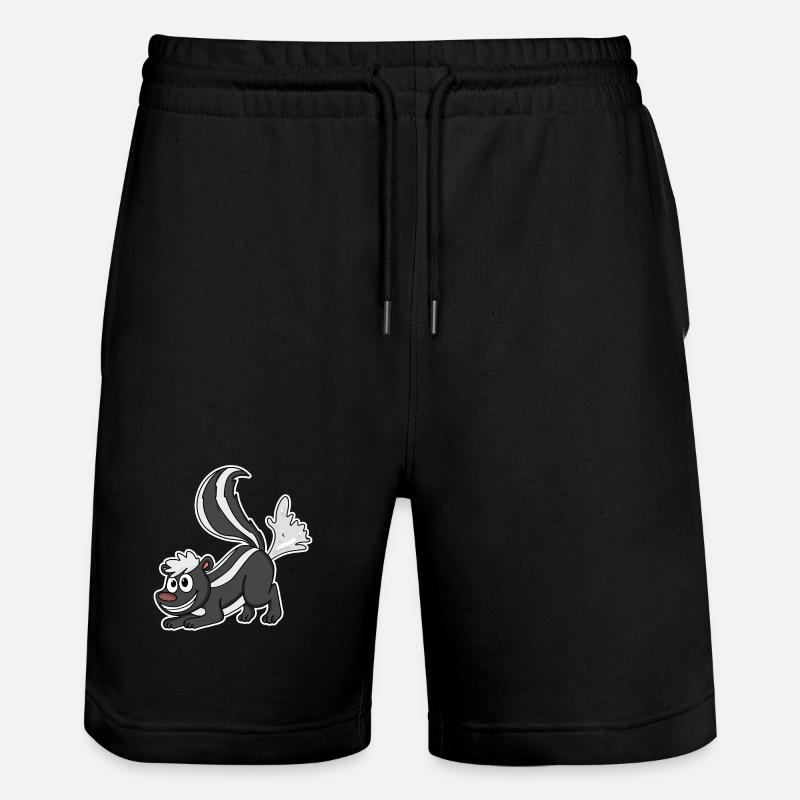 Skunks Stinktier - Stanley/Stella Unisex Bio Joggingshorts Trainer  - Schwarz