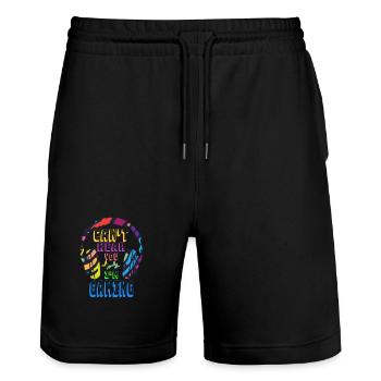 Can't hear you I'm Gaming - Funny Video Gamer Gift - Stanley/Stella Trainer Unisex Organic Jogging Shorts - black - Front - Nik (191cm) & Marisol (170cm)