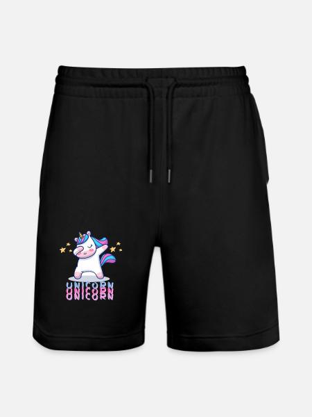 Unicorn Unicorn Unicorn - Unicorn Lovers Tee - Stanley/Stella Trainer Unisex Organic Jogging Shorts - black