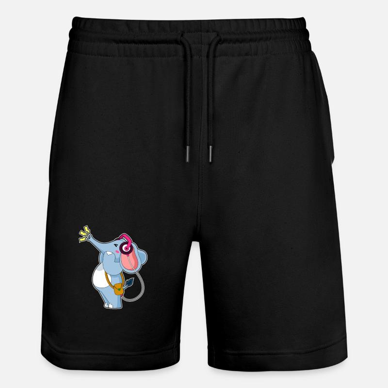 Musique casque Elephant - Short de jogging bio TRAINER Stanley/Stella unisexe - noir