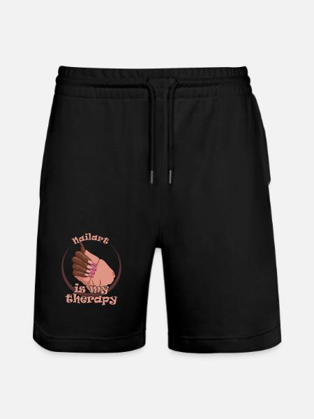 Nailart is my therapy nail technician - Stanley/Stella Trainer Unisex Organic Jogging Shorts - black