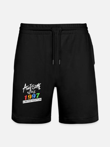 1997 - Born 1997 - Stanley/Stella Trainer Unisex Organic Jogging Shorts - black