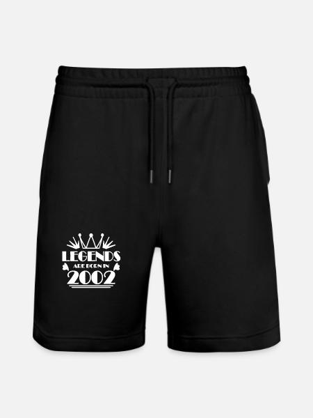 2002 - Born 2002 - Stanley/Stella Trainer Unisex Organic Jogging Shorts - black