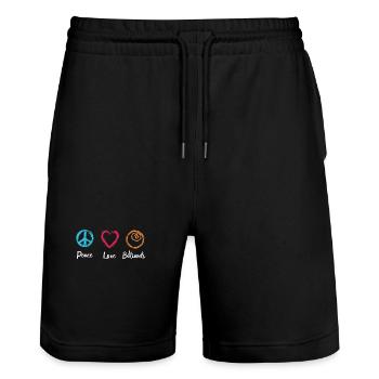 Peace Love Billiards - Stanley/Stella Unisex Bio Joggingshorts Trainer  - Schwarz - Vorne - Nik (191cm) & Marisol (170cm)