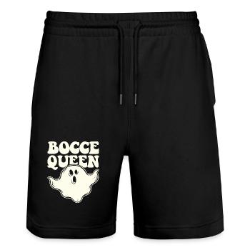 Bocce Queen Boules Bal Halloween Costume Boule - Short de jogging bio TRAINER Stanley/Stella unisexe - noir - Devant - Nik (191cm) & Marisol (170cm)