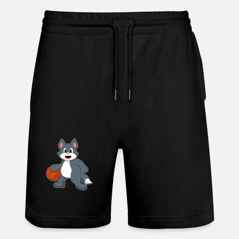 Chat Basketteur Basketteur - Short de jogging bio TRAINER Stanley/Stella unisexe - noir