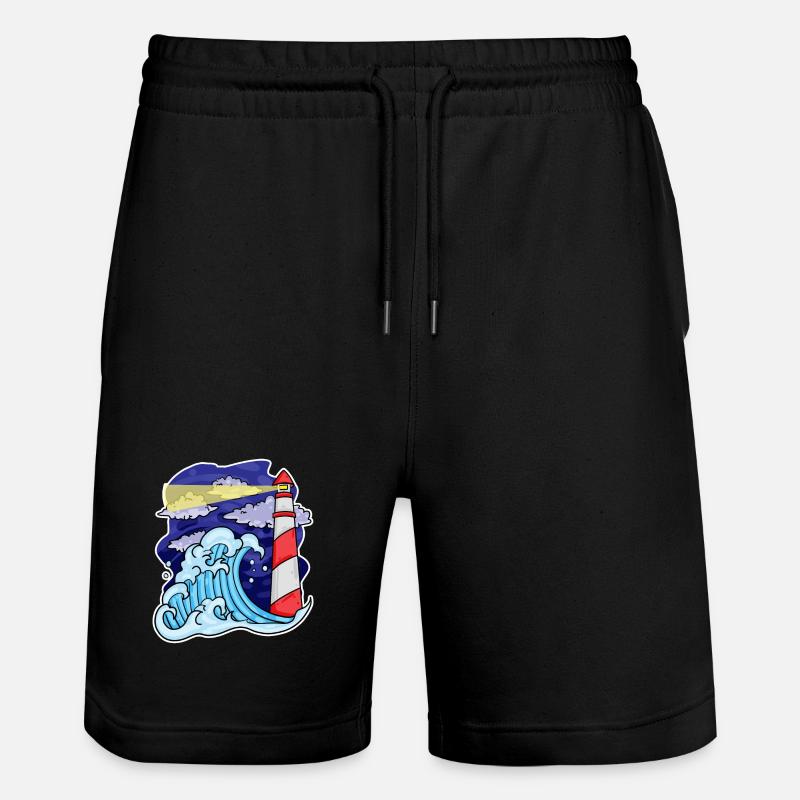 Phare Côte Mer Mer - Short de jogging bio TRAINER Stanley/Stella unisexe - noir