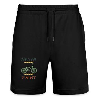 Je Peux Pas J'ai Vtt Cyclisme cycliste Cadeau Vélo - Short de jogging bio TRAINER Stanley/Stella unisexe - noir - Devant - Nik (191cm) & Marisol (170cm)