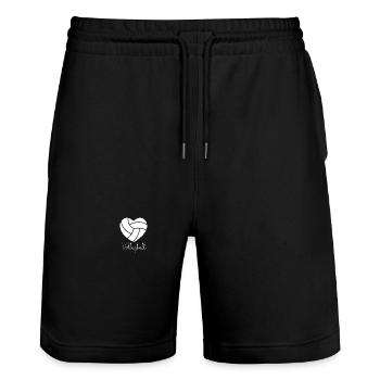 Volleyball - Stanley/Stella Unisex Bio Joggingshorts Trainer  - Schwarz - Vorne - Nik (191cm) & Marisol (170cm)