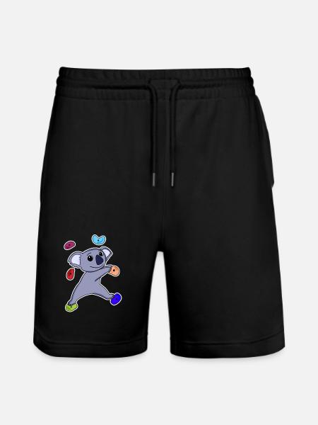 Climbing Koala - Stanley/Stella Unisex Bio Joggingshorts Trainer  - Schwarz