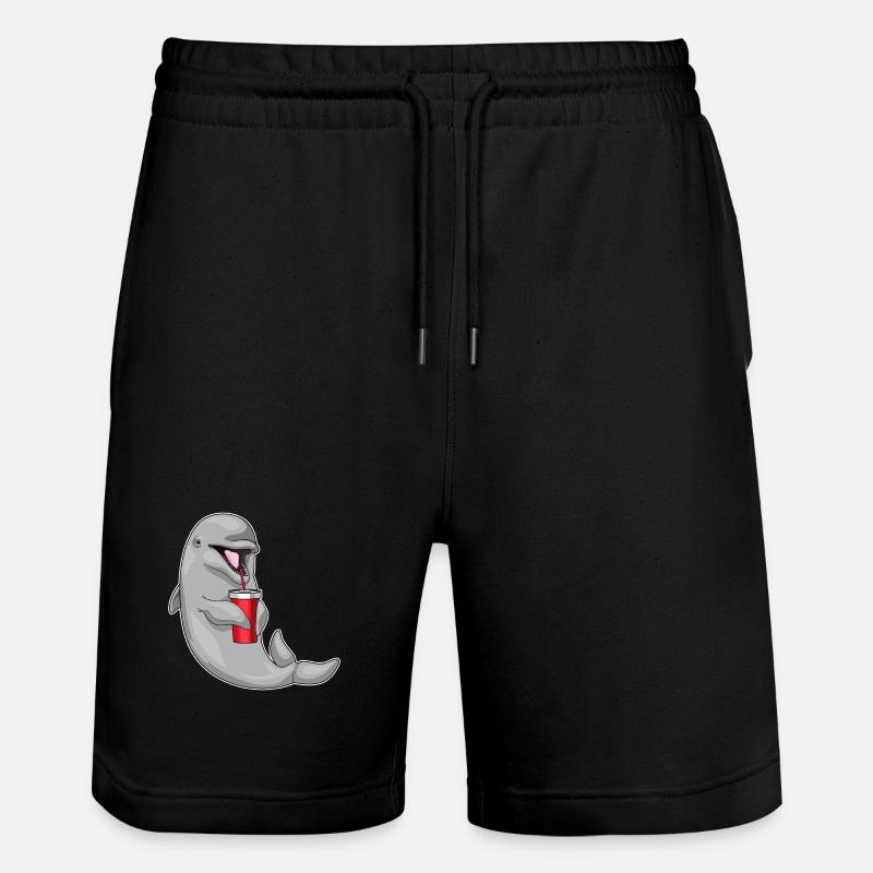 Delfin Trinkbecher - Stanley/Stella Unisex Bio Joggingshorts Trainer  - Schwarz