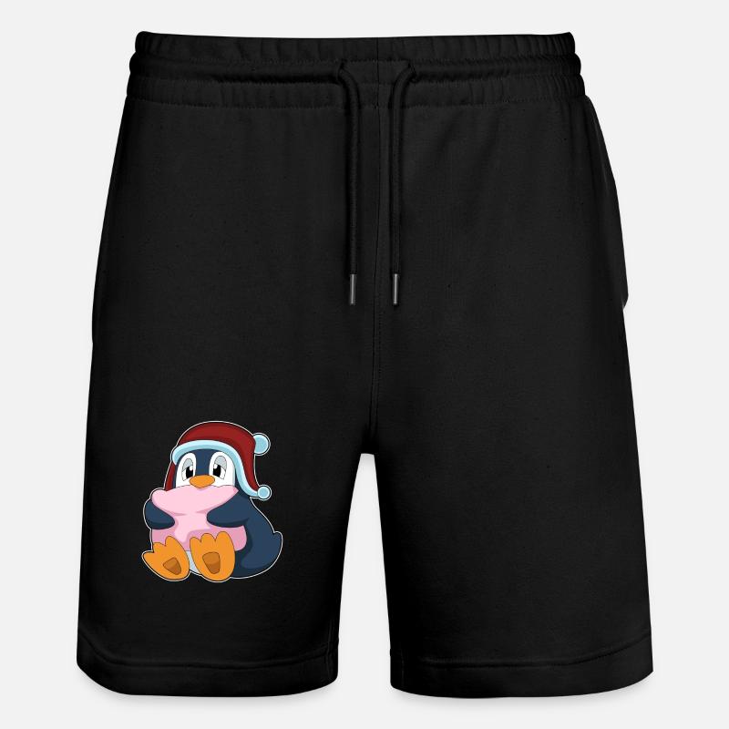Oreiller de couchage pingouin - Short de jogging bio TRAINER Stanley/Stella unisexe - noir