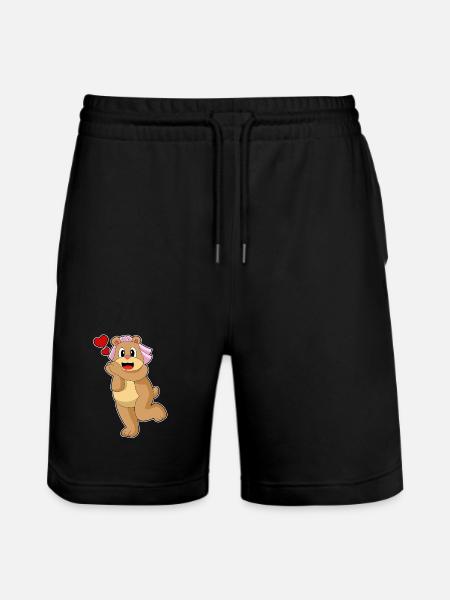 Bear Bride Veil Wedding - Stanley/Stella Trainer Unisex Organic Jogging Shorts - black