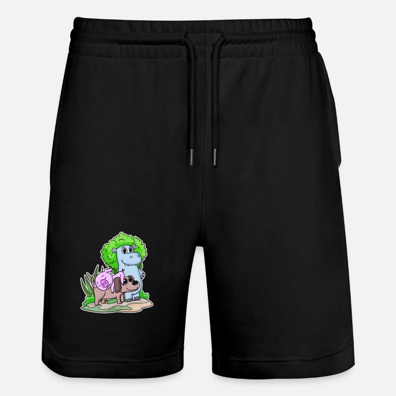 Animaux mignons - Short de jogging bio TRAINER Stanley/Stella unisexe - noir