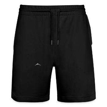 Mountains Motif Mountaineering Mountain Bikers Hiking Mountain - Stanley/Stella Trainer Unisex Organic Jogging Shorts - black - Front - Nik (191cm) & Marisol (170cm)
