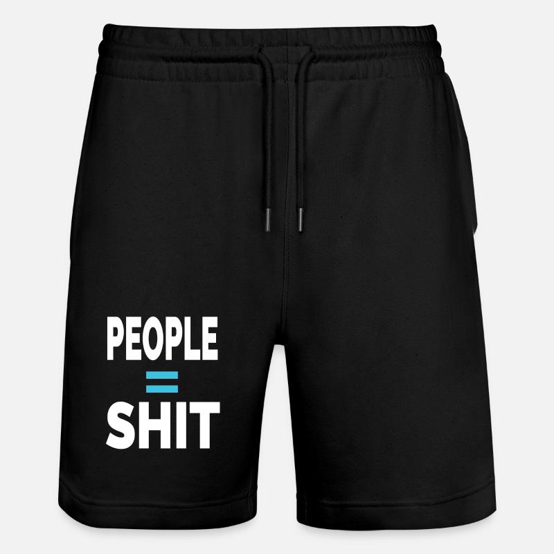 MENSCHEN = SCHEISSE - Stanley/Stella Unisex Bio Joggingshorts Trainer  - Schwarz
