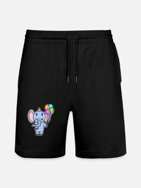 Ballon d’anniversaire d’éléphant - Short de jogging bio TRAINER Stanley/Stella unisexe - noir