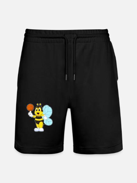 Bee Basketball Player Basketball - Stanley/Stella Trainer Unisex Organic Jogging Shorts - black