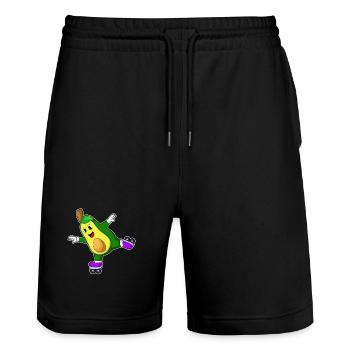 Avocado Inline skating Inline skates - Stanley/Stella Unisex Bio Joggingshorts Trainer  - Schwarz - Vorne - Nik (191cm) & Marisol (170cm)