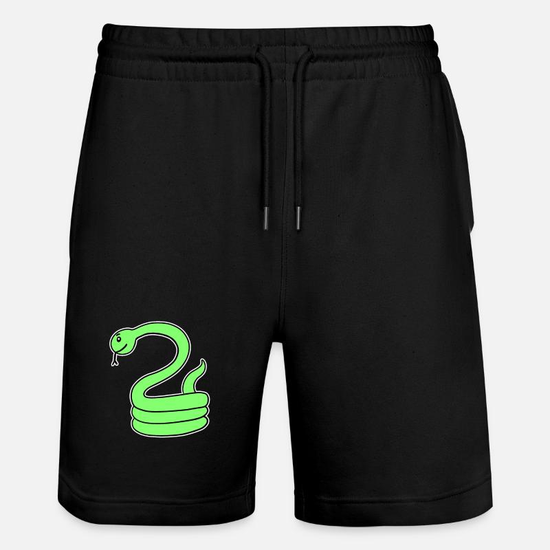 Serpent - Serpent vert - Short de jogging bio TRAINER Stanley/Stella unisexe - noir