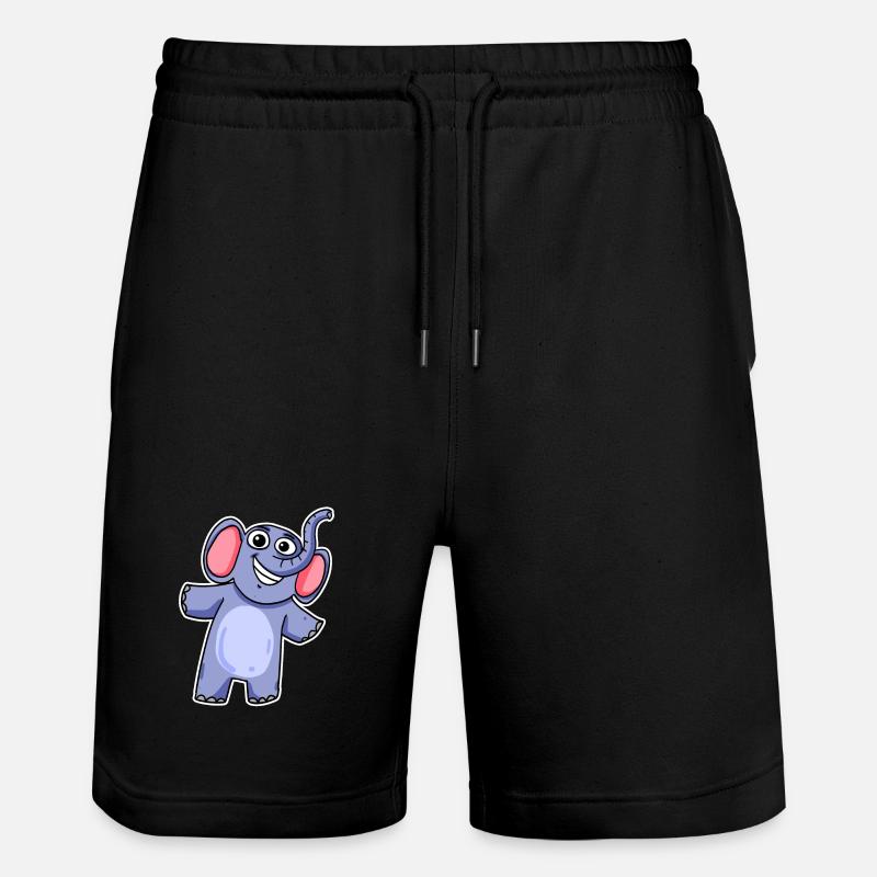 Mignon petit éléphant - Short de jogging bio TRAINER Stanley/Stella unisexe - noir