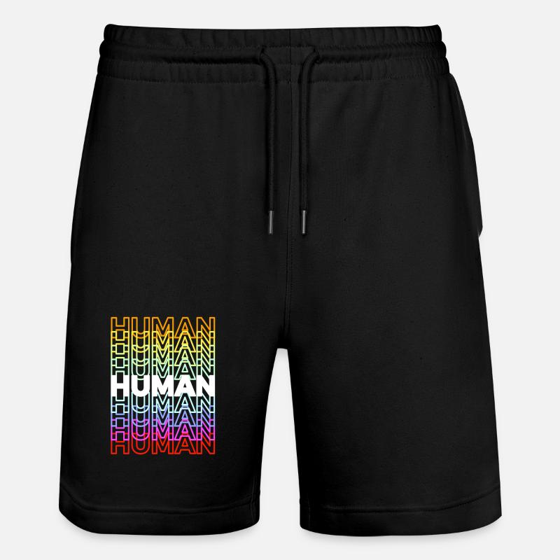 Human Pride LGBT - Stanley/Stella Unisex Bio Joggingshorts Trainer  - Schwarz
