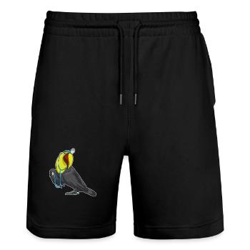 Toucan Doctor Stethoscope - Stanley/Stella Trainer Unisex Organic Jogging Shorts - black - Front - Nik (191cm) & Marisol (170cm)