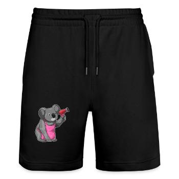 Koala Hairdresser Sèche-cheveux - Short de jogging bio TRAINER Stanley/Stella unisexe - noir - Devant - Nik (191cm) & Marisol (170cm)