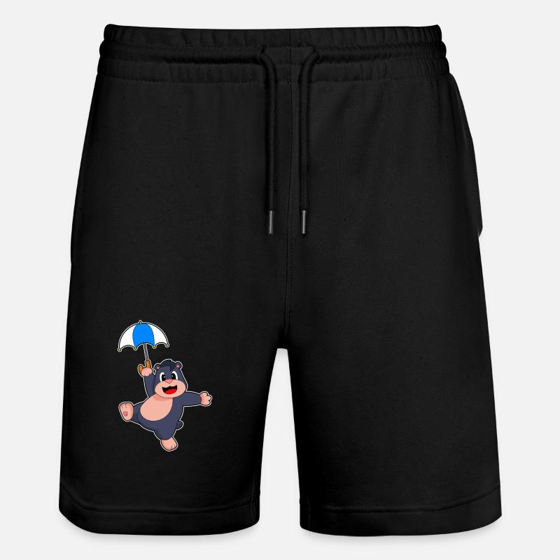 Mole Umbrella - Stanley/Stella Trainer Unisex Organic Jogging Shorts - black