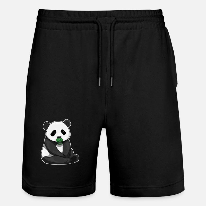 Tétine pour bébé panda - Short de jogging bio TRAINER Stanley/Stella unisexe - noir