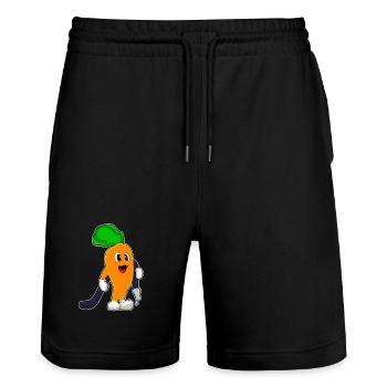 Brigade d’incendie Carrot Firefighter Boy, Pipe - Short de jogging bio TRAINER Stanley/Stella unisexe - noir - Devant - Nik (191cm) & Marisol (170cm)