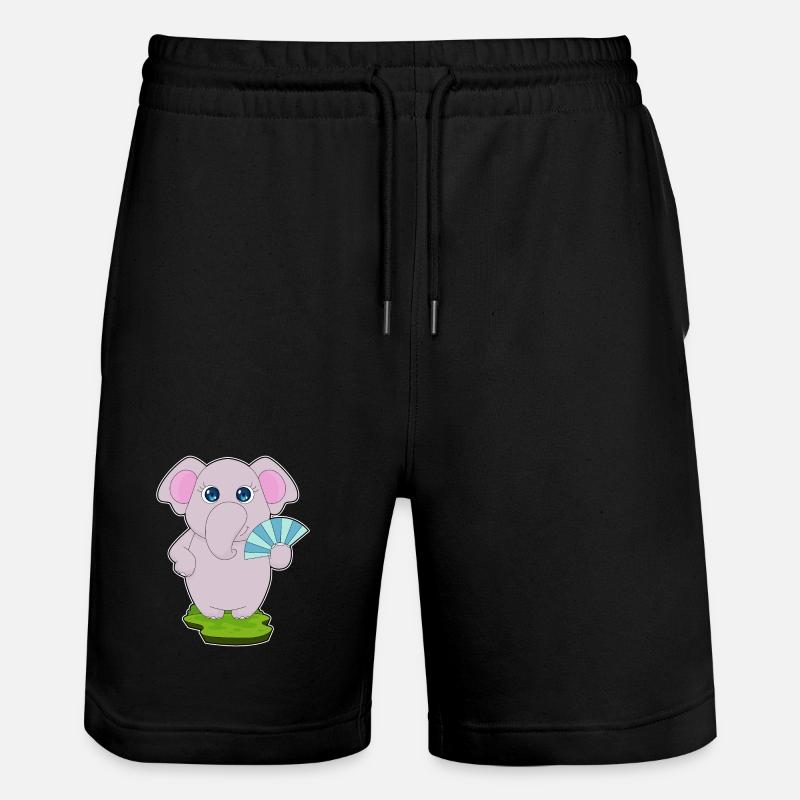 Éventail de main d’éléphant - Short de jogging bio TRAINER Stanley/Stella unisexe - noir